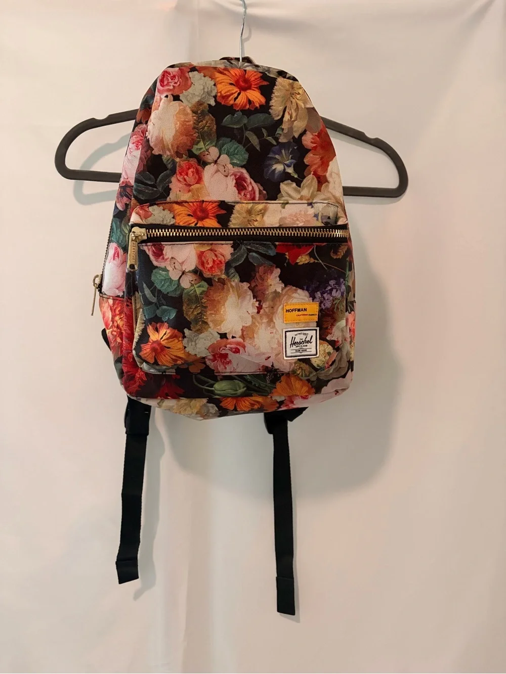 Herschel Supply Company Floral Mini Backpack in Black with Multicolor Blooms